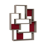 Concept Bookcase-Mocha-Red-Modern Furniture Deals