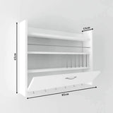 Corte B One Door Kitchen Rack-White-Modern Furniture Deals