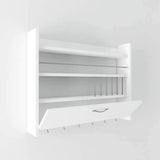 Corte B One Door Kitchen Rack-White-Modern Furniture Deals