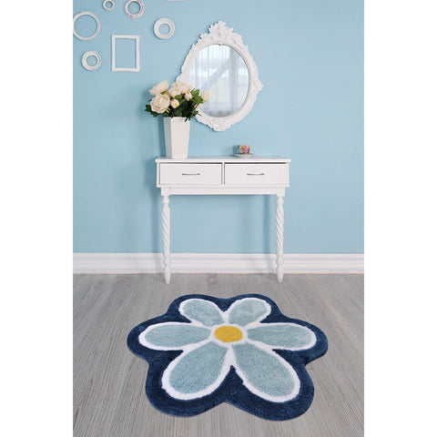 Flower - Blue 5 Bath Mat-Bath Mat-[sale]-[design]-[modern]-Modern Furniture Deals
