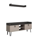 Hills Tv Cabinet-L.Mocha-Anthracite-Modern Furniture Deals