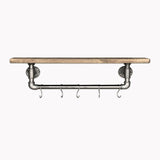 HOLA 60cm Wall Mounted Pipe Towel Rail, Shelf Set-BATHROOM>ACCESSORIES-[sale]-[design]-[modern]-Modern Furniture Deals