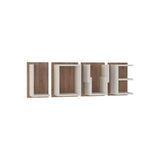 Love Bookshelf-White-Dark Oak-Modern Furniture Deals