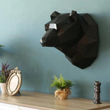 Metal Decorative Sculpture Bear Head - Black Copper-WALL DECOR>METAL-[sale]-[design]-[modern]-Modern Furniture Deals