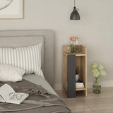 Milos Night Stand-Rightside Unit-Oak-Anthracite-Modern Furniture Deals