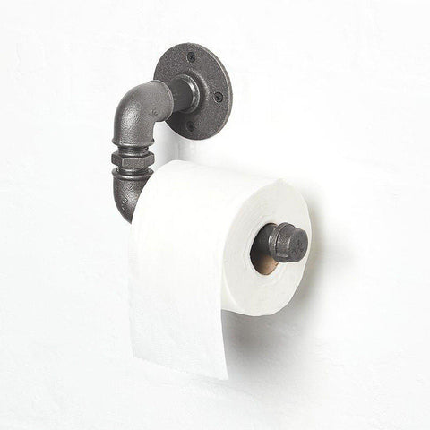 Pipe Wall Mounted Toilet Roll Holder-BATHROOM>ACCESSORIES-[sale]-[design]-[modern]-Modern Furniture Deals