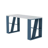 Shelfy Desk-White-Turquoise-Modern Furniture Deals