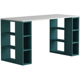 Storex Desk-White-Turquoise-Modern Furniture Deals