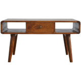 1 Drawer Curved Coffee Table-Modern Furniture Deals
