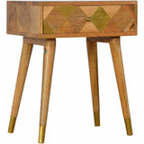 1 Drawer Gold Bedside-Modern Furniture Deals