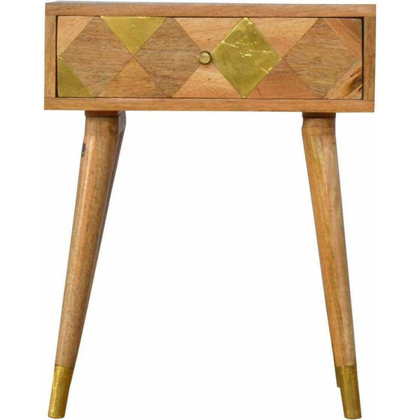 1 Drawer Gold Bedside-Modern Furniture Deals
