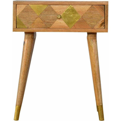 1 Drawer Gold Bedside-Modern Furniture Deals