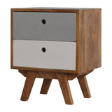 2 Drawer Scandinavian Bedside Grey-Bedside-Modern Furniture Deals