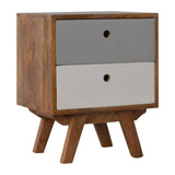 2 Drawer Scandinavian Bedside Grey-Bedside-Modern Furniture Deals
