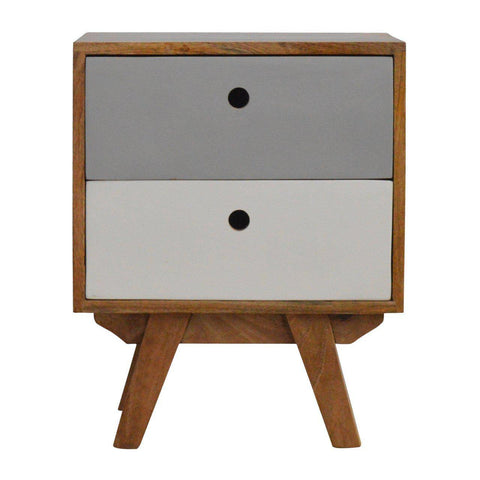 2 Drawer Scandinavian Bedside Grey-Bedside-Modern Furniture Deals