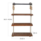 3 Tier Rustic Rope Pipe Shelf-[sale]-[design]-[modern]-Modern Furniture Deals
