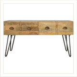 4 Drawer Coffee Table, Iron-Modern Furniture Deals