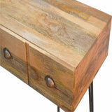 4 Drawer Solid Wood Console,Iron-Modern Furniture Deals