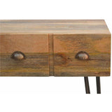 4 Drawer Solid Wood Console,Iron-Modern Furniture Deals