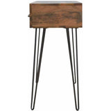 4 Drawer Solid Wood Console,Iron-Modern Furniture Deals