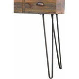 4 Drawer Solid Wood Console,Iron-Modern Furniture Deals