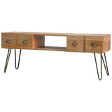 4 Drawer Solid Wood, Iron Media Unit-Modern Furniture Deals