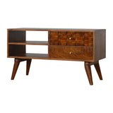 Carved Chestnut TV Unit