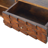 Carved Chestnut TV Unit
