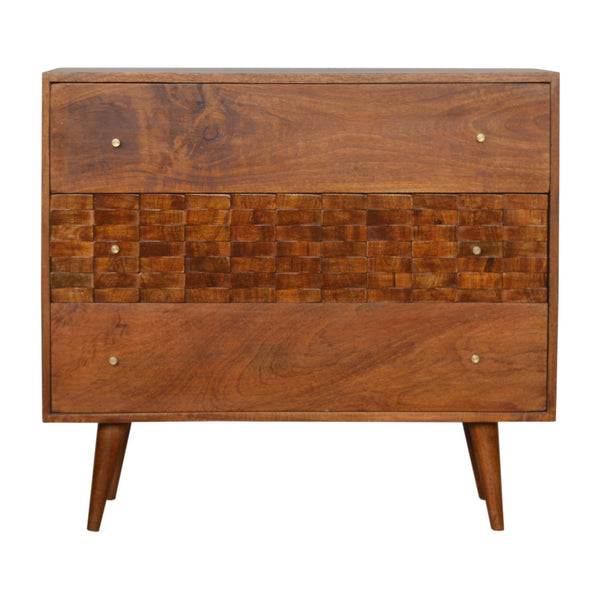 Carved Chestnut Chest