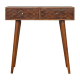 Carved  Chestnut Console Table