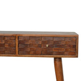 Carved  Chestnut Console Table
