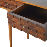 Carved  Chestnut Console Table