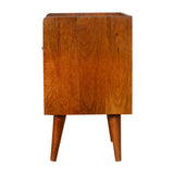 Chestnut Bedside with Open Slot