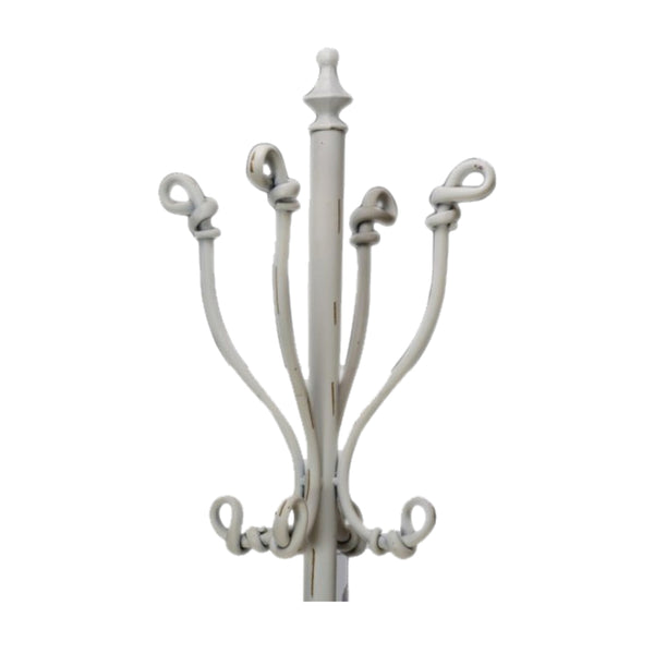 Cream Metal Coat Rack