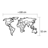 World Map Metal Wall Art