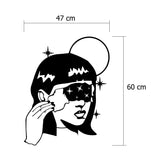 Metal Wall Art Space Girl