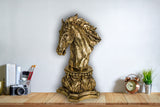 Antiqued Gold Horse Head Figurine