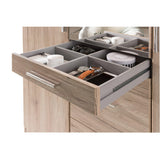 ANITA 3 Doors 4 Drawers Mirrored Wardrobe Oak-Wardrobe-Modern Furniture Deals