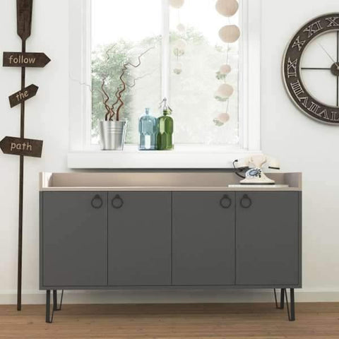 Beatrix Sideboard-A.Grey-L.Mocha-Modern Furniture Deals