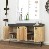 Beatrix Sideboard-L.Mocha-A.Grey-Modern Furniture Deals