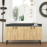 Beatrix Sideboard-S.Oak-A.Grey-Modern Furniture Deals