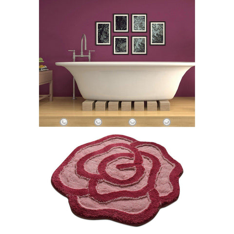 Big Rose - Fuchsia Bath Mat-Bath Mat-[sale]-[design]-[modern]-Modern Furniture Deals
