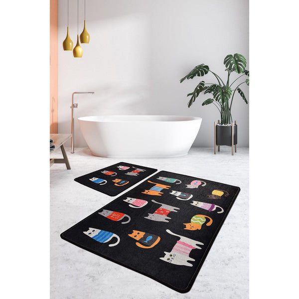 Black Cats Bath Mat-Bath Mat-[sale]-[design]-[modern]-Modern Furniture Deals