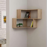 Block Corner Shelving Unit-Oak-Modern Furniture Deals