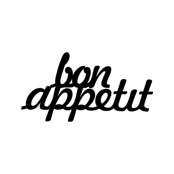 BON APPETIT 1 - BLACK Wall Art-Metal Wall Art-[sale]-[design]-[modern]-Modern Furniture Deals