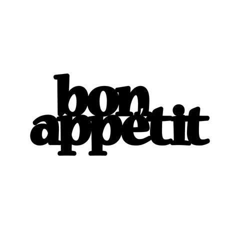 BON APPETIT 2 - BLACK Wall Art-Metal Wall Art-[sale]-[design]-[modern]-Modern Furniture Deals