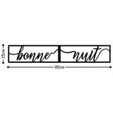 BONNE NUIT 1 - BLACK Wall Art-Metal Wall Art-[sale]-[design]-[modern]-Modern Furniture Deals