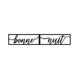 BONNE NUIT 1 - BLACK Wall Art-Metal Wall Art-[sale]-[design]-[modern]-Modern Furniture Deals