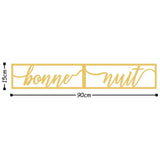BONNE NUIT 1 - GOLD Wall Art-Metal Wall Art-[sale]-[design]-[modern]-Modern Furniture Deals