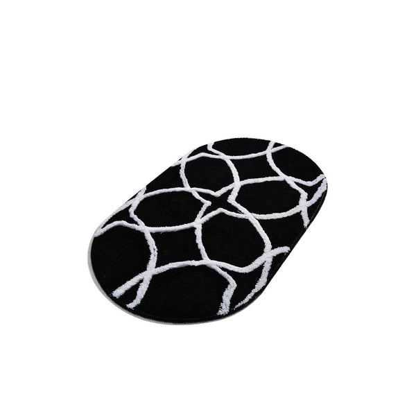 Bonne Oval - Black 3 Bath Mat-Bath Mat-[sale]-[design]-[modern]-Modern Furniture Deals
